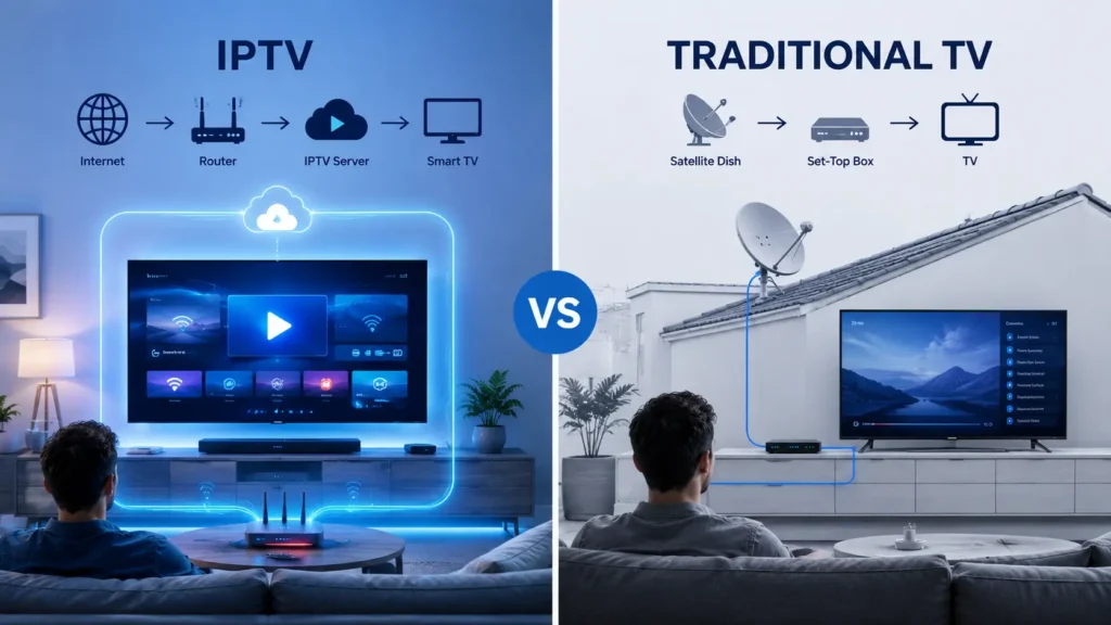 Vergleich zwischen IPTV und klassischem Kabel-TV